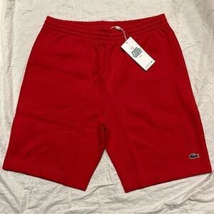 Men’s Lacoste Solid Cotton Fleece Shorts